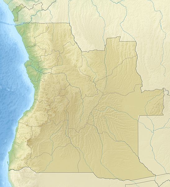 Angola Relief Map