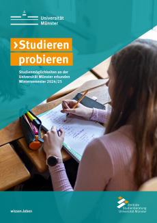 Titelseite der Broschüre "Studieren probieren"