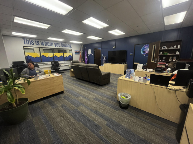 The new location of the UAF Department of Military and Veteran Services in the Rasmuson Library.