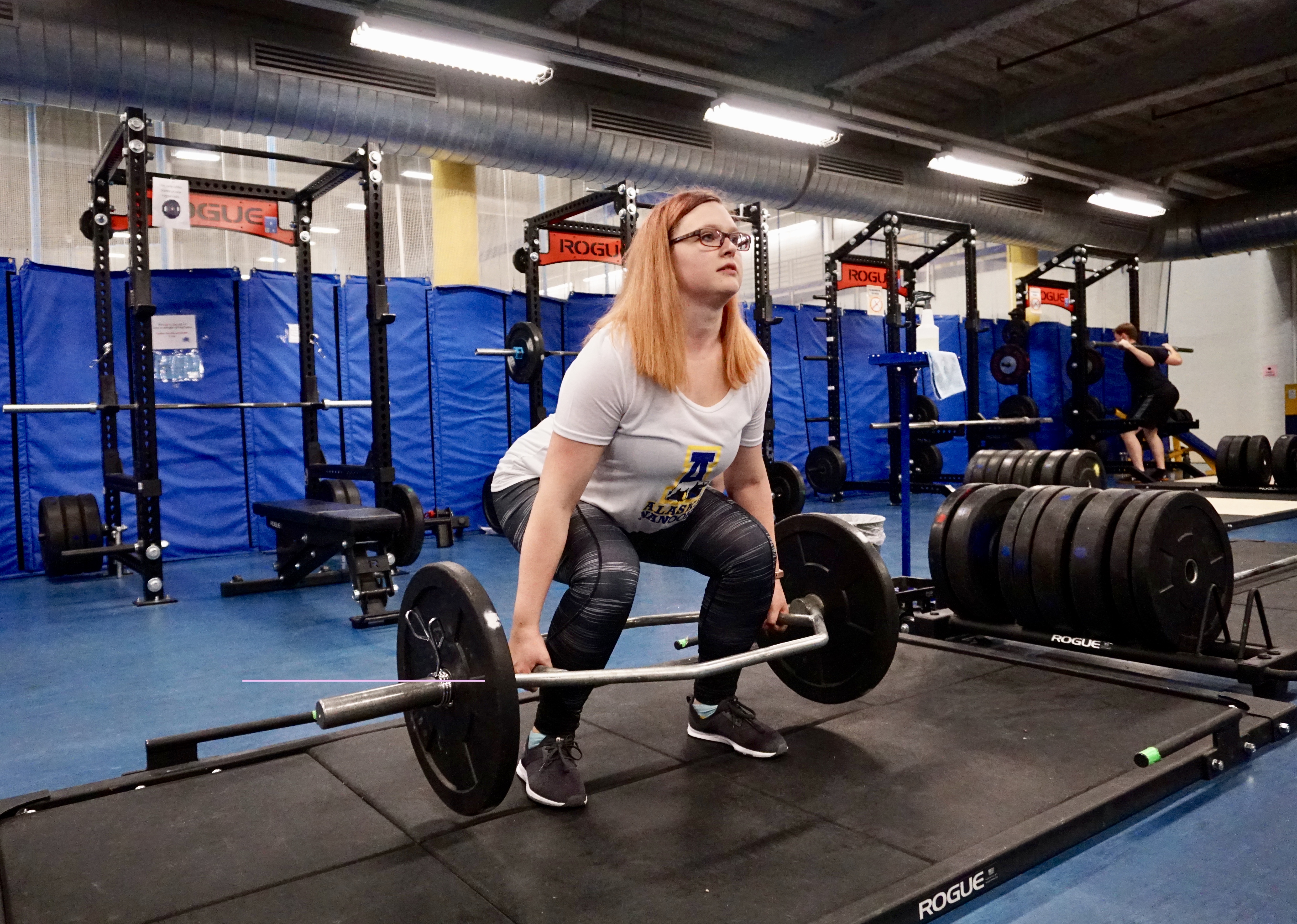 A hexbar deadlift at the UAF Student Recreation Center.