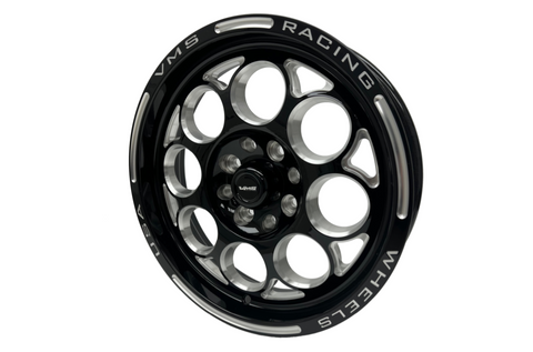 FRONT DRAG RACE 4 LUG MODULO WHEEL 15x3.5 DUAL BOLT PATTERN 4x108 / 4x114.3 -13 OFFSET (1.75