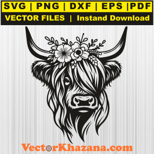 Highland Cow Svg