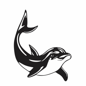 Flying Dolphin Vector