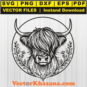 Highland Heifer Svg Png