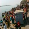 View of Narmada Ghat in Maheshwar