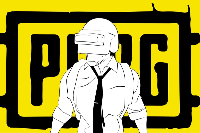 Silhouette of PUBG player in uniform