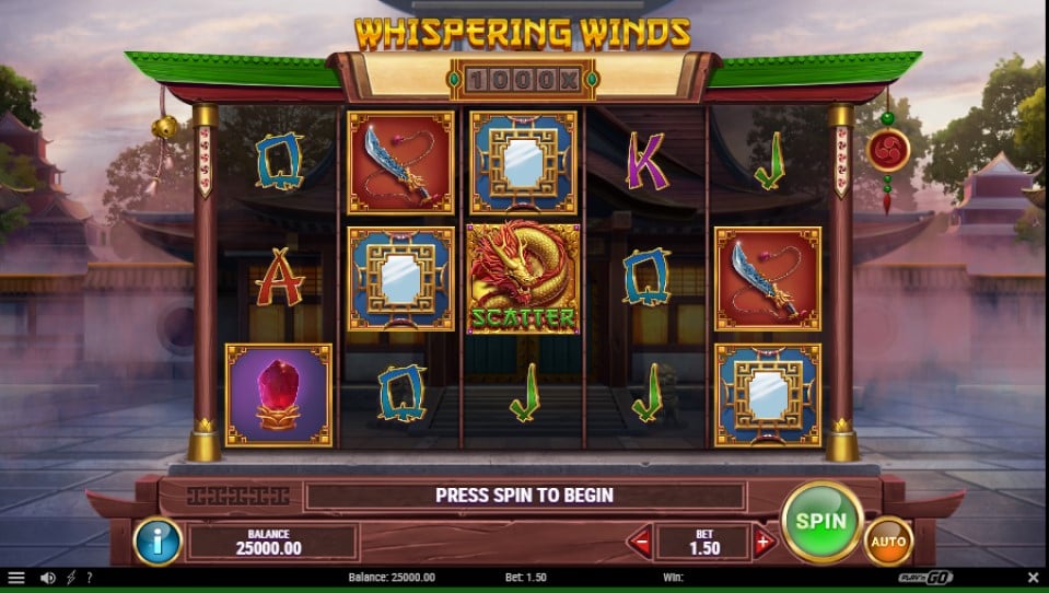Whispering Winds online slot reels by Play'n GO