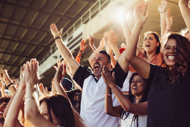 Fans celebrating