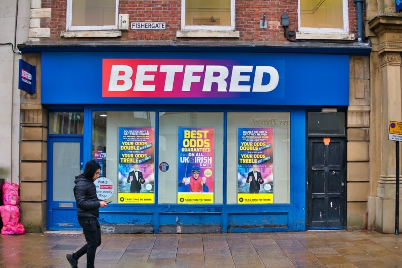 Betfred sign on shop