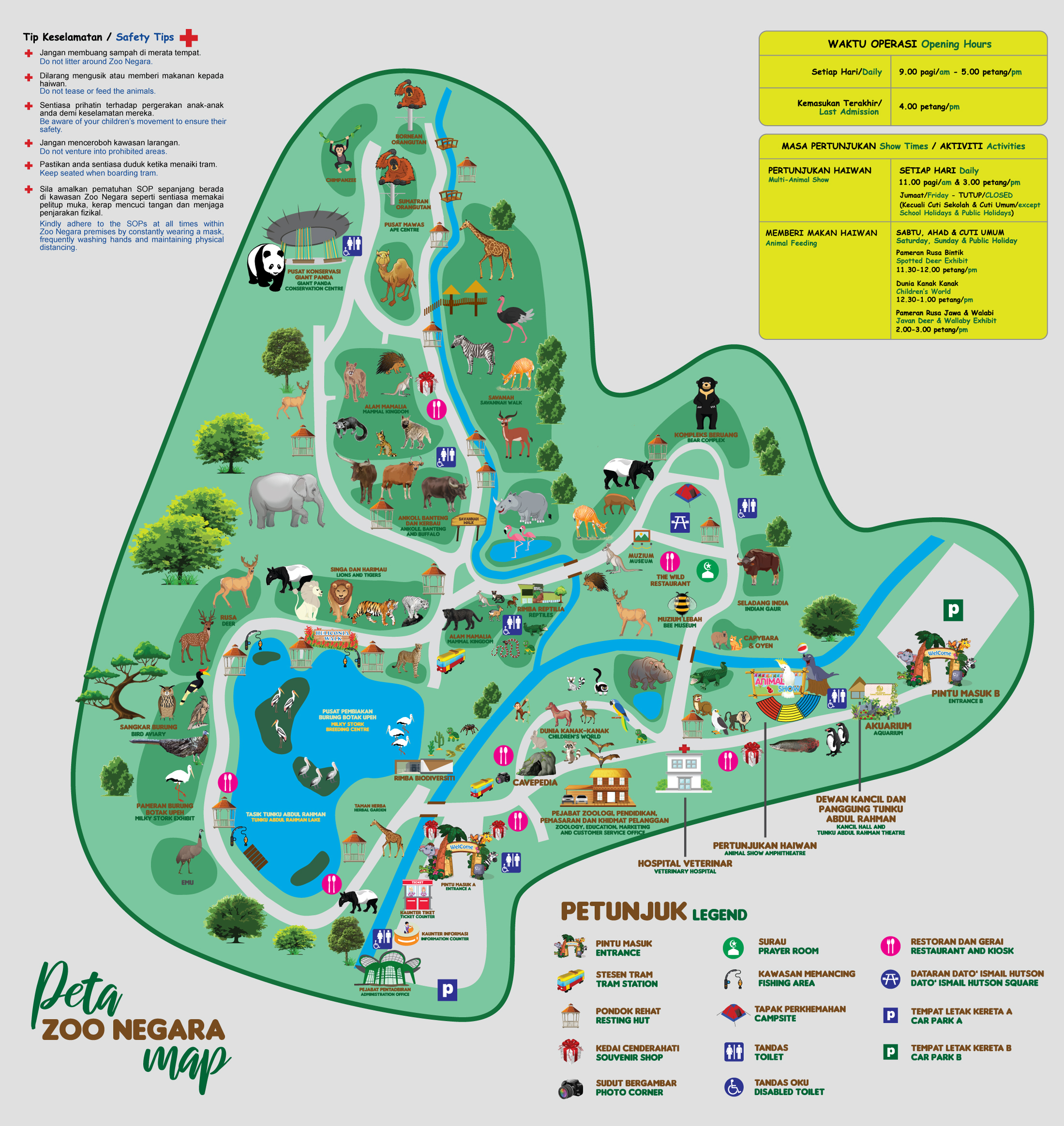 Zoo Negara - Zoo Map