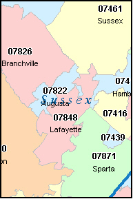 new jersey zip code extension