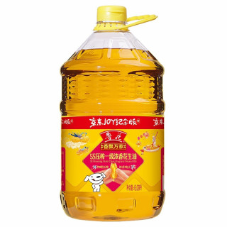 移动端、京东百亿补贴：鲁花 香飘万家 5S压榨一级浓香花生油 6.09L