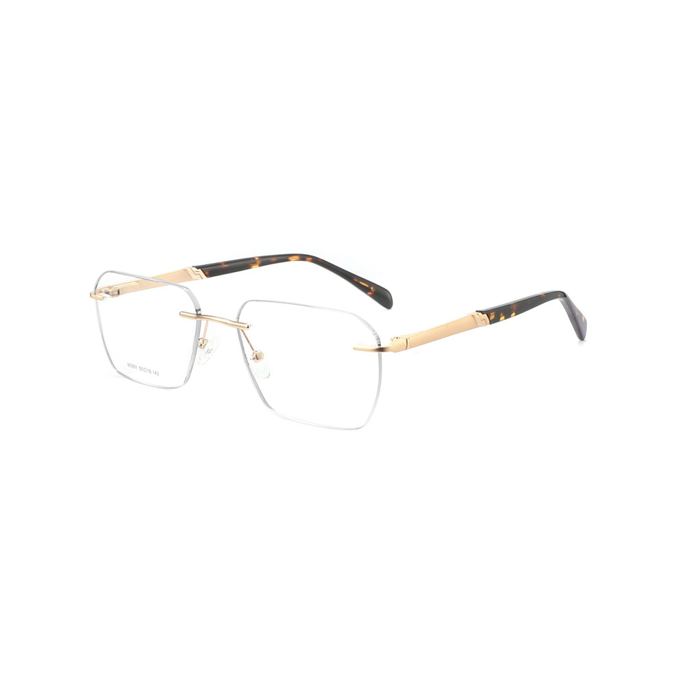 Gd High Quality Men Rimless Metal Optical Frame