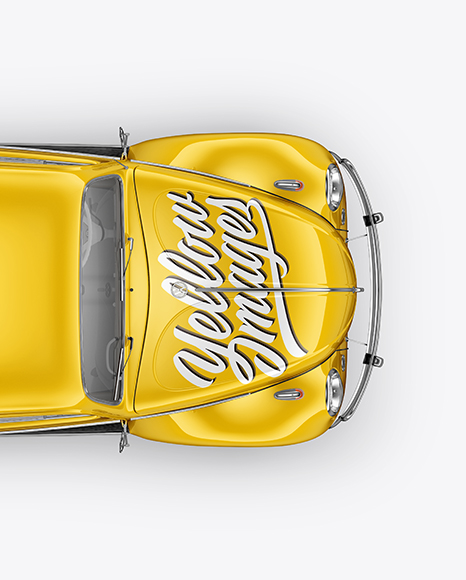 Volkswagen Beetle Mockup - Top View