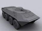 BTR-70 Soviet APC low poly model