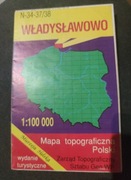 Mapa topograficzna Polski Władysławowo