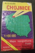 Mapa topograficzna Polski Chojnice