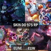 Konto League of Legends LoL Smurf Unranked 30+ LVL DOWOLNY SKIN do 975 RP