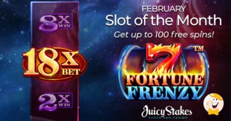 Juicy Stakes Offre 100 Tours Gratuits sur la Machine à Sous du Mois de Février 7 Fortune Frenzy