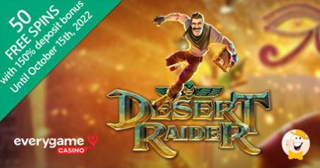 Everygame Casino biedt tot 15 oktober 50 Spins op Desert Raider