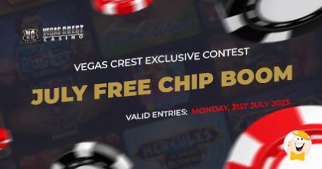 Osvojite besplatne čipove u ekskluzivnom julskom Free Chip Boom takmičenju u kazinu Vegas Crest!