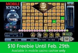 Miami Club Introduces Keno to Mobile Casino with $10 Free