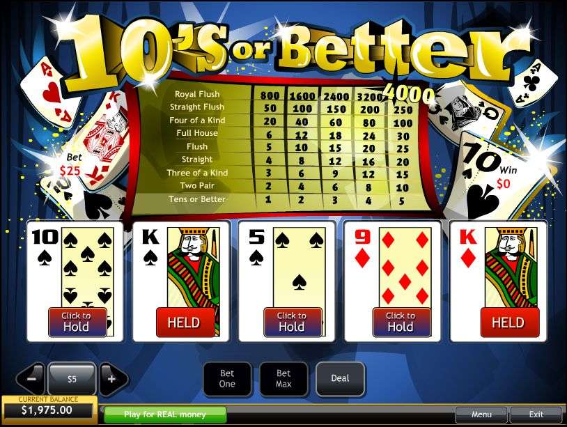 10's or Better Video Poker