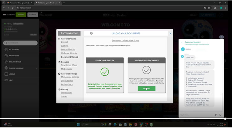 NextCasino-upload-documents