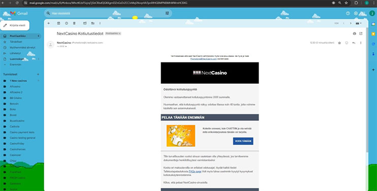 NextCasino-withdrawal-confirmation-mail