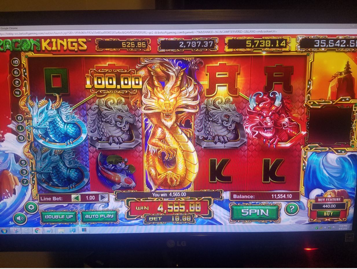 Dragon Kings Big win. $4565 on $10 bet