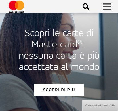 Presentazione della MasterCard