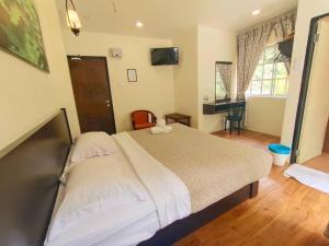 丹那拉打Hillview Inn Cameron Highlands PROMO的卧室配有一张白色大床