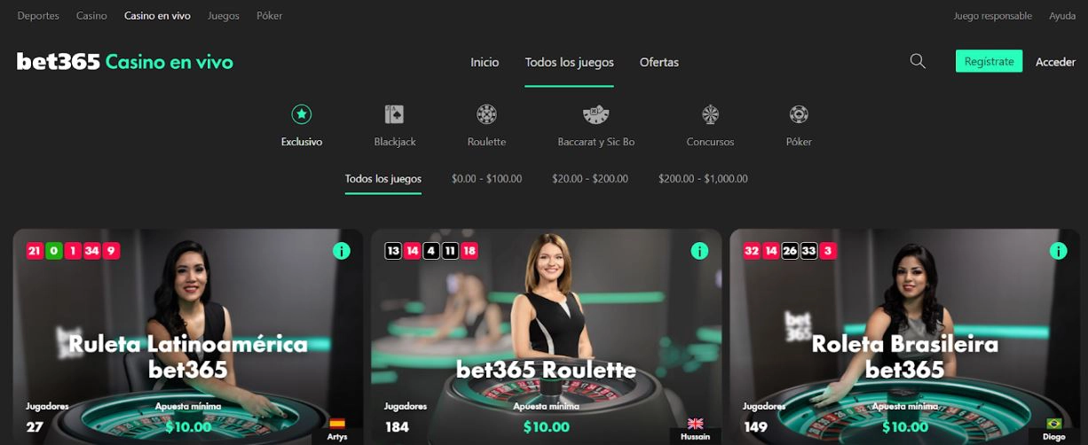 casinos tarjeta credito bet365