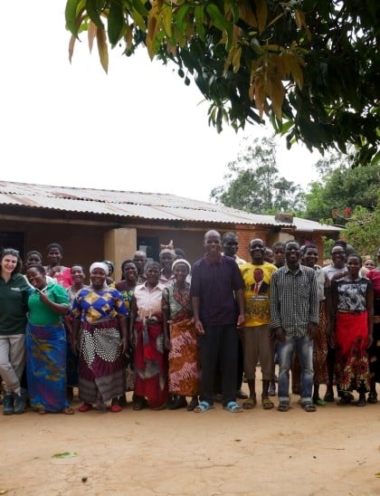 Farmers from Samu village pose with Concern staff members