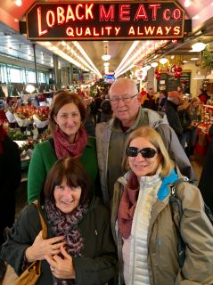 Exploring Pike Place Market.