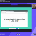 Watching one of my favourite presenters—@CassieCodes talking about SVG animation!