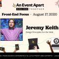 I can’t wait to see @IreAderinokun’s talk at An Event Apart next Monday, August 17th! https://aneventapart.com/event/online-0820 I get to sneak in for free ’cause I’m speaking, but you can get a $50 discount with the code AEAJER.