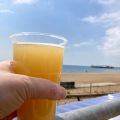 Beer and fish tacos on the beach. 🍺 🐟 🌮