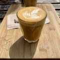 Checked in at Pelicano. Flat white — with Jessica