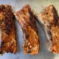 Barbecued pork ribs.