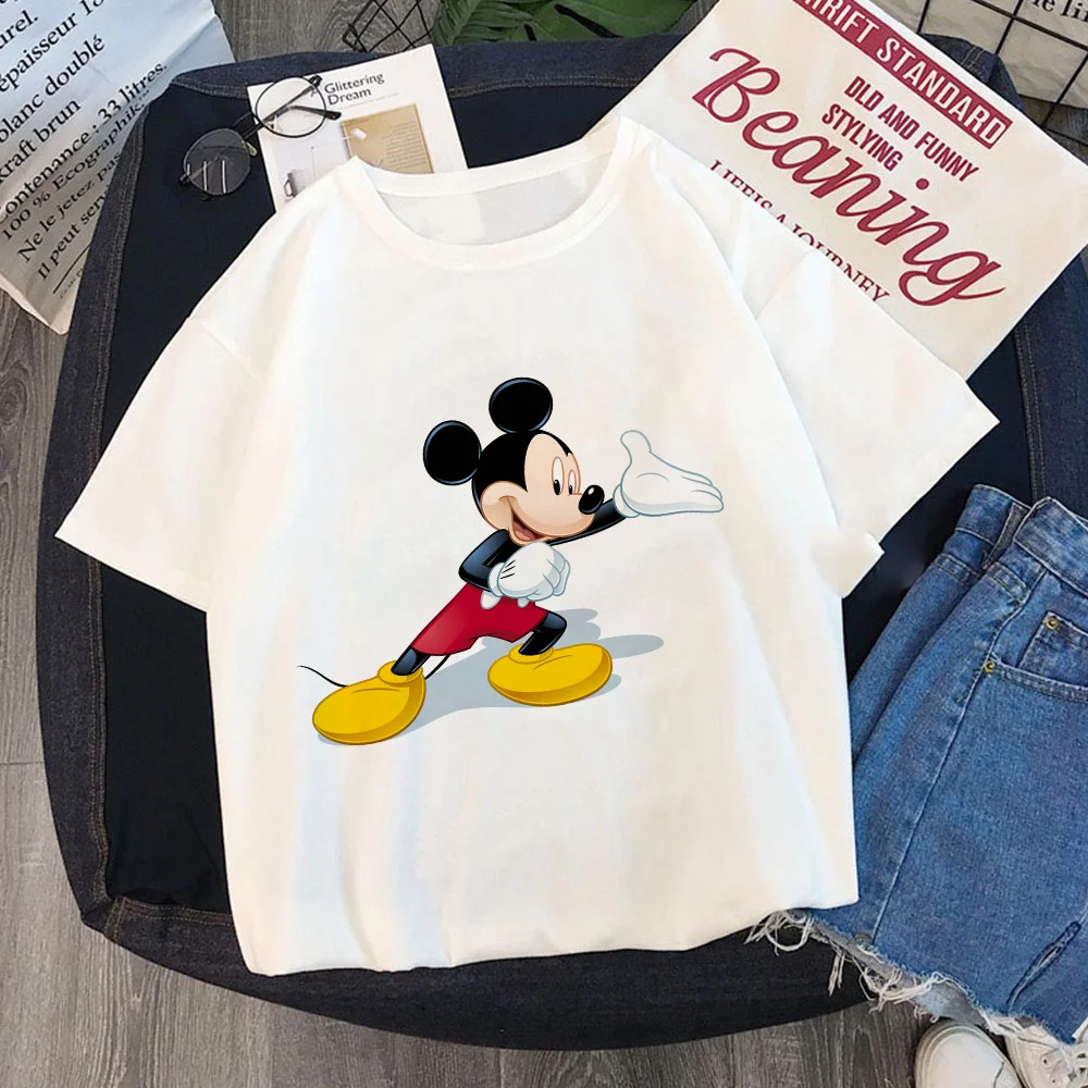 ファッション女性tシャツディズニーミッキーマウスプリント原宿tシャツかわいいかわいい漫画ディズニーtシャツストリート女性トップス Tシャツ Aliexpress