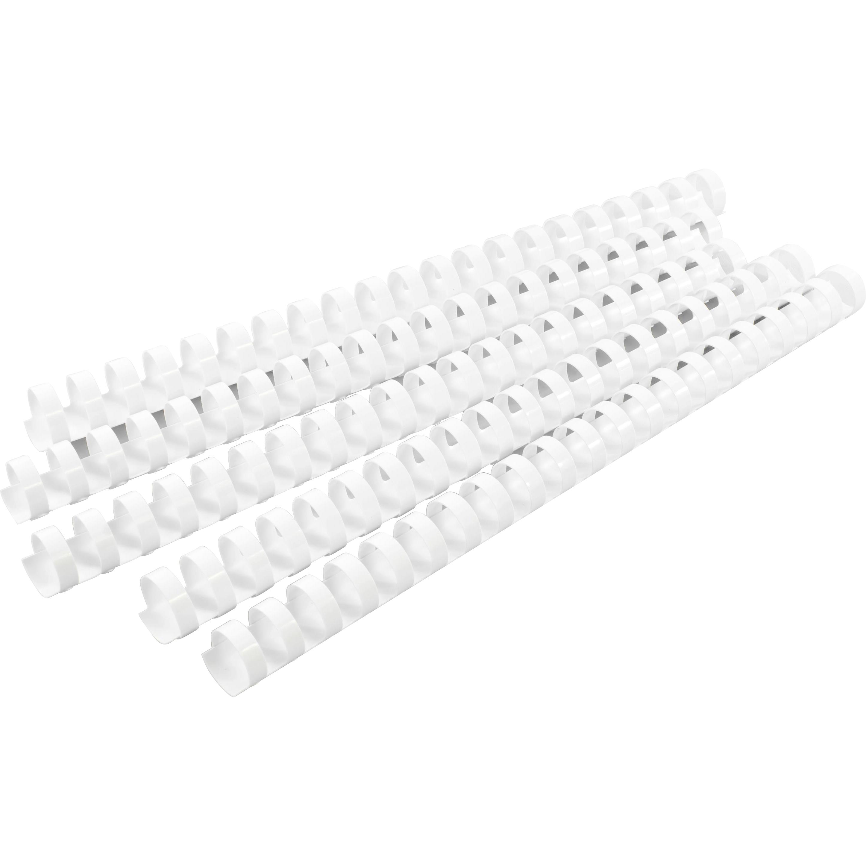 Buy Spiral Binding Comb, 19 mm, Plastic, A4, White in Saudi Arabia