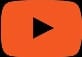 Orange YouTube icon on black background