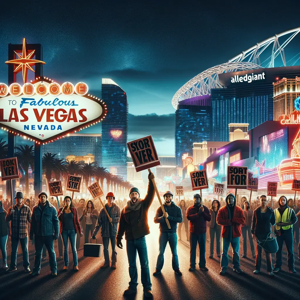 Las Vegas Workers Strike Before Super Bowl LVIII