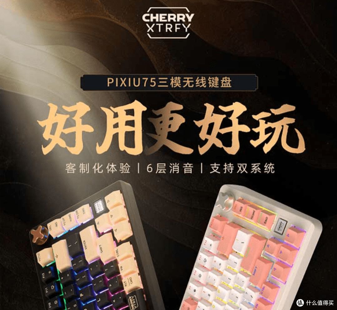 【维生素P】樱桃 CHERRY XTRFY PIXIU 75 - 早知道还得是樱桃？千元内独一无二高颜值的貔貅旋钮键盘