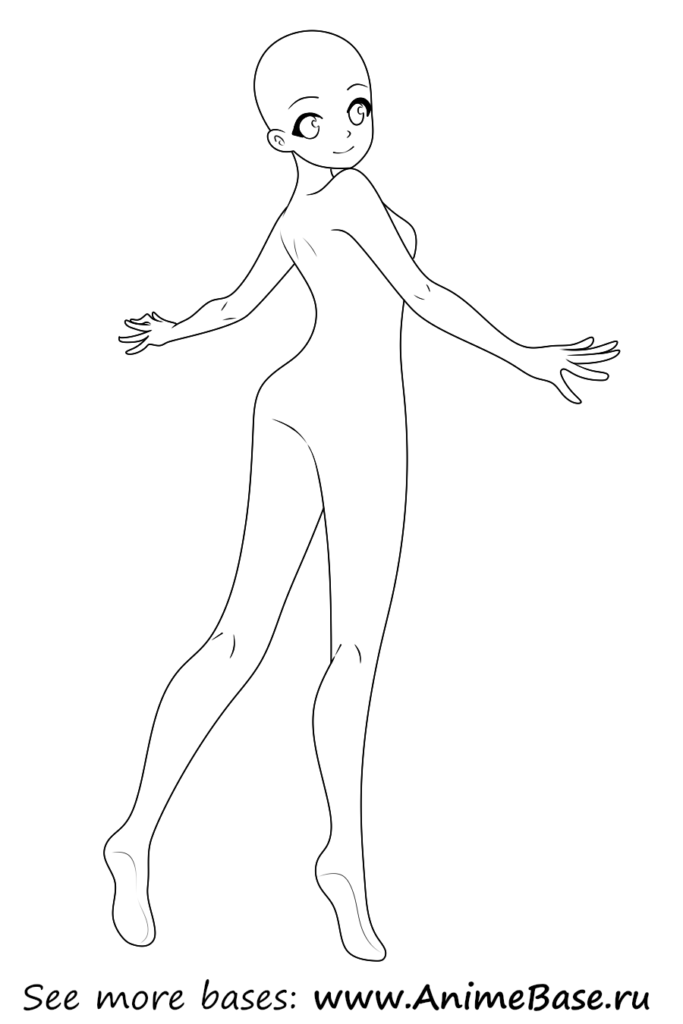 Basic Female Base Lineart  Anime Female Character Base HD Png Download   Transparent Png Image  PNGitem