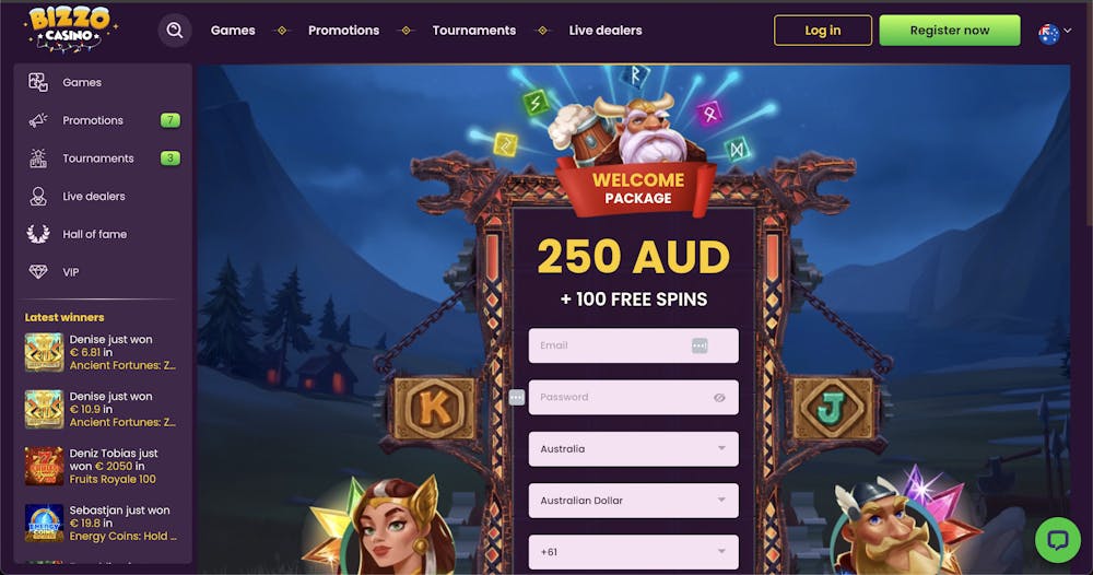 Bizzo Casino welcome bonus