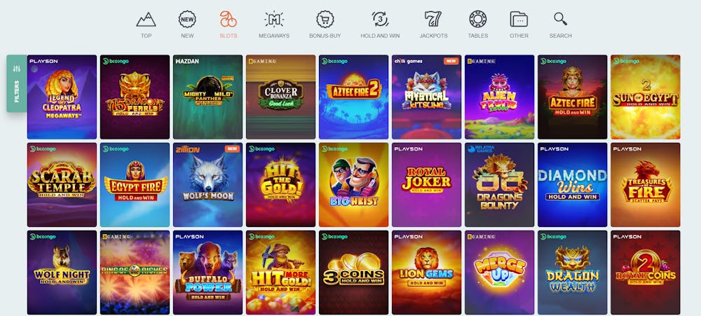 Golden Reels Casino games selection