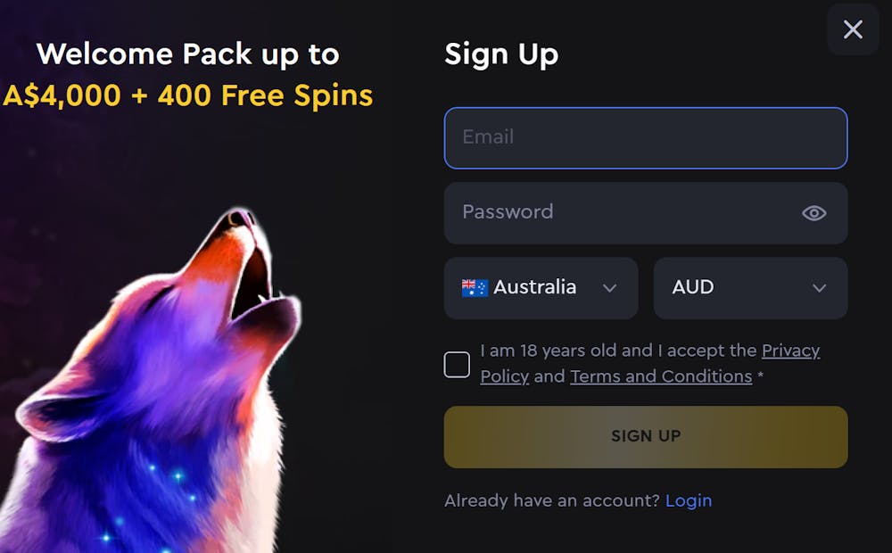 Sky Crown Casino account sign up
