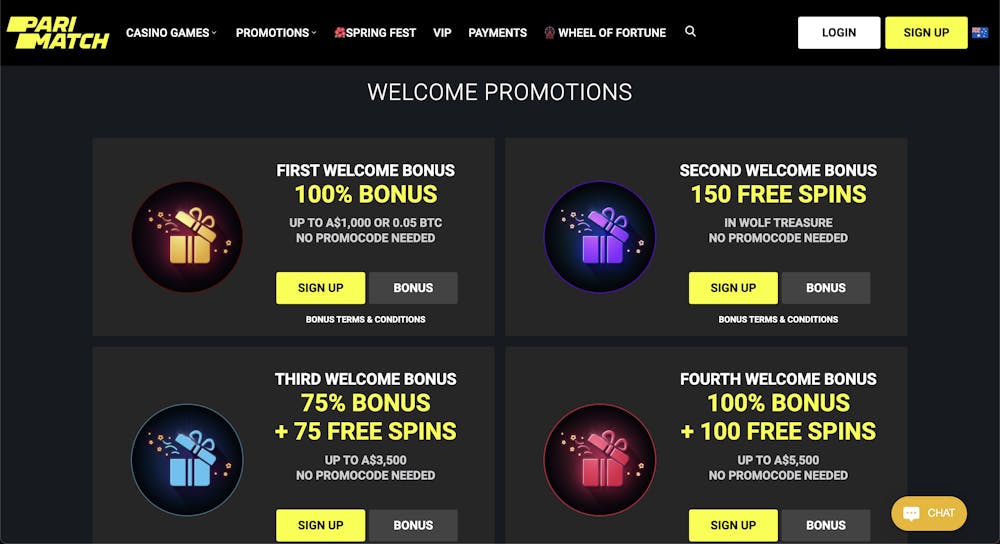 parimatch sign up bonus